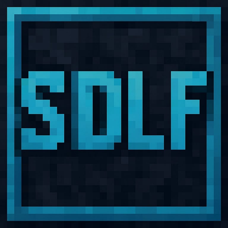 Logo SDLF en Style Pixel Art – Serveur Minecraft
